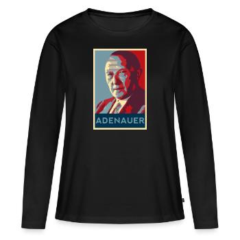 Chemise Konrad Adenauer - T-shirt manches longues Premium bio Femme - noir - Devant - Julia (174cm)