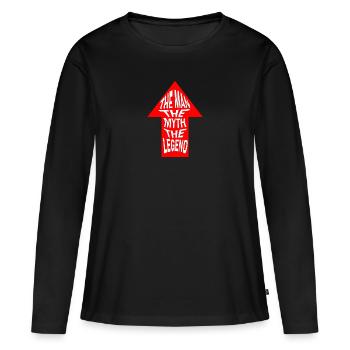 Der Mann - Frauen Premium Bio Langarmshirt - Schwarz - Vorne - Julia (174cm)