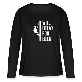 Escalade escalade escalade escalade escalade - T-shirt manches longues Premium bio Femme - noir - Devant - Julia (174cm)