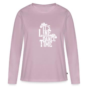 Line dance - Women's Premium Organic Long Sleeve Shirt - dusky pink - Front - Julia (174cm)