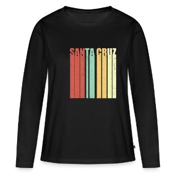 Millésime Santa Cruz - T-shirt manches longues Premium bio Femme - noir - Devant - Julia (174cm)