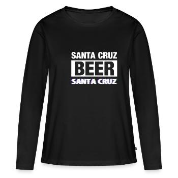 Bière Santa Cruz - T-shirt manches longues Premium bio Femme - noir - Devant - Julia (174cm)