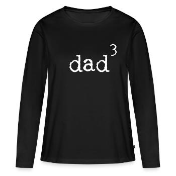 Papa Papa Papa Papa - T-shirt manches longues Premium bio Femme - noir - Devant - Julia (174cm)