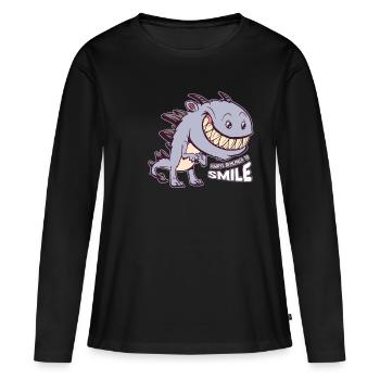 Inspiring Quotes - Women's Premium Organic Long Sleeve Shirt - black - Front - Julia (174cm)