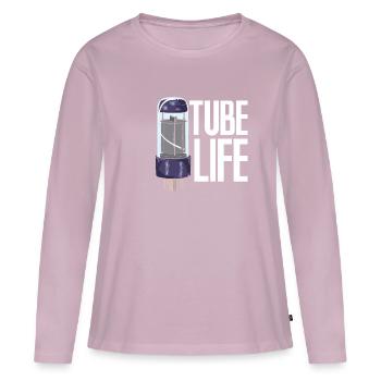 Tube Life Tube Amplifier Shirt - Women's Premium Organic Long Sleeve Shirt - dusky pink - Front - Julia (174cm)