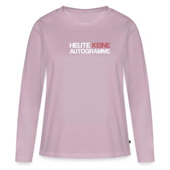 Heute keine Autogramme | VIP, Ironie, keine Lust - Frauen Premium Bio Langarmshirt - Altrosa - Vorne - Julia (174cm)