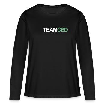 Team CBD | Cannabidiol oil, CBD oil - Women's Premium Organic Long Sleeve Shirt - black - Front - Julia (174cm)