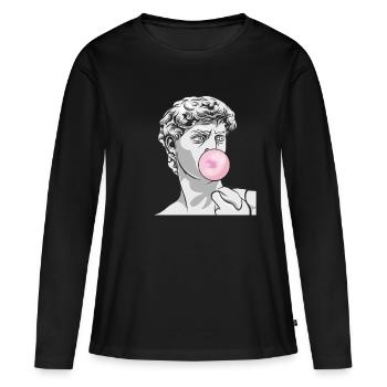 Cool wie Marmor - Frauen Premium Bio Langarmshirt - Schwarz - Vorne - Julia (174cm)
