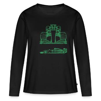 Voiture de course en 3D formule de course voiture de course 1 un - T-shirt manches longues Premium bio Femme - noir - Devant - Julia (174cm)
