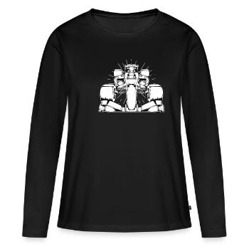 Voiture de course formule de course voiture de course 1 un - T-shirt manches longues Premium bio Femme - noir - Devant - Julia (174cm)