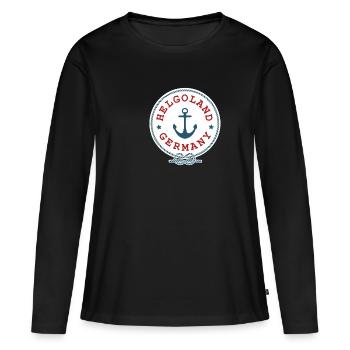 Helgoland Mer du Nord Allemagne du Nord Allemagne du Nord - T-shirt manches longues Premium bio Femme - noir - Devant - Julia (174cm)