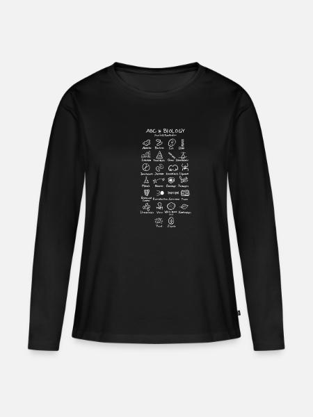 ABC der Biologie Biologe oder Wissenschaftler Gesc - Premium økologisk langærmet T-shirt til kvinder - sort