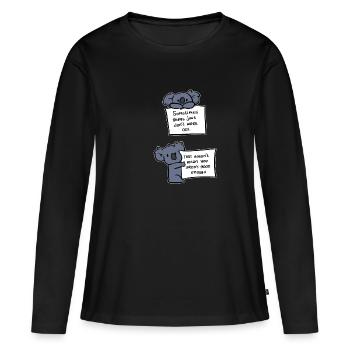 Du bist gut genug Optimistisch Geschenk - Frauen Premium Bio Langarmshirt - Schwarz - Vorne - Julia (174cm)