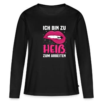 Sarkastische Humorvoll Provokant Sexy Sprüche - Frauen Premium Bio Langarmshirt - Schwarz - Vorne - Julia (174cm)