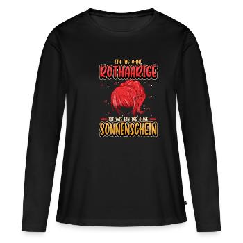 Rothaarig Rote Haare Lustig Friseur Geschenk - Frauen Premium Bio Langarmshirt - Schwarz - Vorne - Julia (174cm)