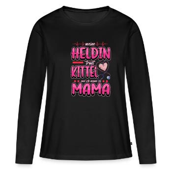 Ärztin Allgemeinmedizinerin Mom Smock - Frauen Premium Bio Langarmshirt - Schwarz - Vorne - Julia (174cm)