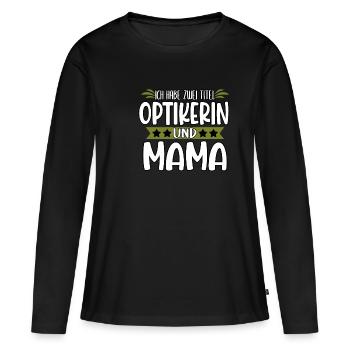 Optician Eyes Visual Aid Glasses Profession Funny - Women's Premium Organic Long Sleeve Shirt - black - Front - Julia (174cm)