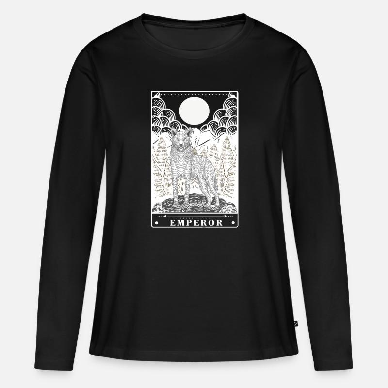Gothic - The Emperor Card Design - Frauen Premium Bio Langarmshirt - Schwarz