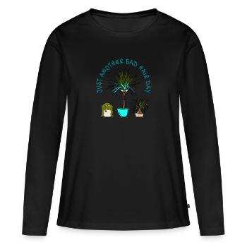 Bad Hair Day - Frauen Premium Bio Langarmshirt - Schwarz - Vorne - Julia (174cm)