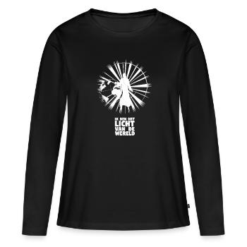 Lumière du monde - Néerlandais - T-shirt manches longues Premium bio Femme - noir - Devant - Julia (174cm)