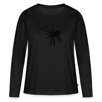 Toile d’araignée, Toile d’araignée, Phobie de l’araignée, Cadeau dégoûtant - T-shirt manches longues Premium bio Femme - noir - Devant - Julia (174cm)