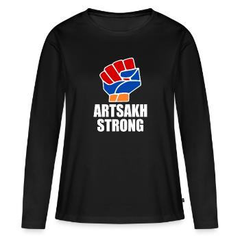 Artsakh strong - T-shirt manches longues Premium bio Femme - noir - Devant - Julia (174cm)