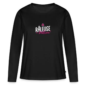 SCRAPER in the car - Those who complain at the wheel - Women's Premium Organic Long Sleeve Shirt - black - Front - Julia (174cm)