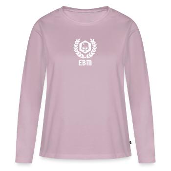 EBM Soldier - Frauen Premium Bio Langarmshirt - Altrosa - Vorne - Julia (174cm)