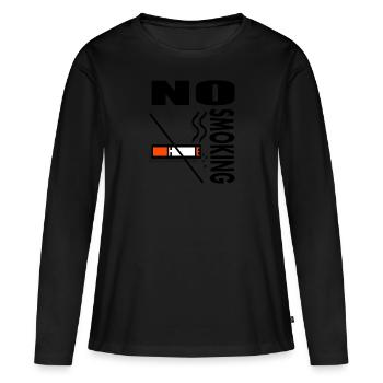 Fumer non-fumeur est mortel Smoking Gift - T-shirt manches longues Premium bio Femme - noir - Devant - Julia (174cm)