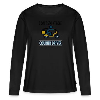 Chauffeur de messagerie disant cool dictons cadeau de messagerie - T-shirt manches longues Premium bio Femme - noir - Devant - Julia (174cm)