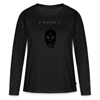 Skull Skull Bone Death Horror Cadeau - T-shirt manches longues Premium bio Femme - noir - Devant - Julia (174cm)
