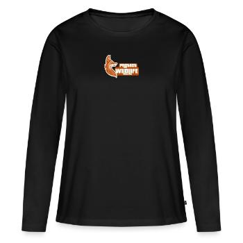 Protéger la faune - T-shirt manches longues Premium bio Femme - noir - Devant - Julia (174cm)