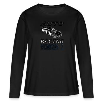 Citation du pilote de course de course Cadeau de course automobile - T-shirt manches longues Premium bio Femme - noir - Devant - Julia (174cm)