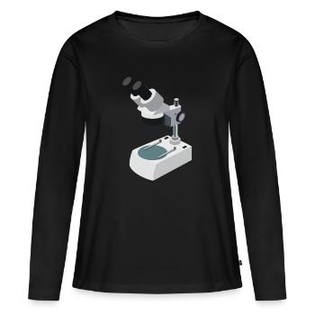 microscope - Women's Premium Organic Long Sleeve Shirt - black - Front - Julia (174cm)