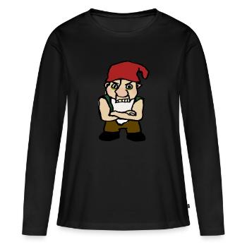 nain - T-shirt manches longues Premium bio Femme - noir - Devant - Julia (174cm)