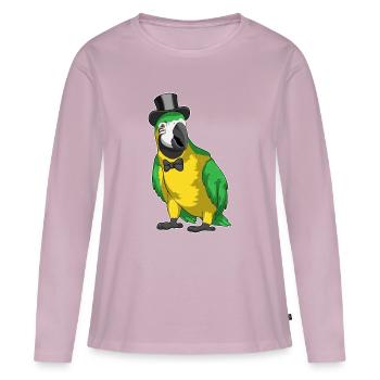 Parrot Groom Cylindre Mariage - T-shirt manches longues Premium bio Femme - rose poudré - Devant - Julia (174cm)