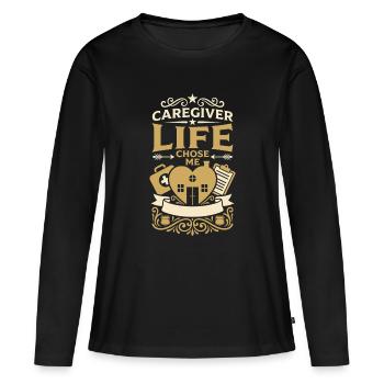 Home Care Assistant Hha Caregiver - Women's Premium Organic Long Sleeve Shirt - black - Front - Julia (174cm)