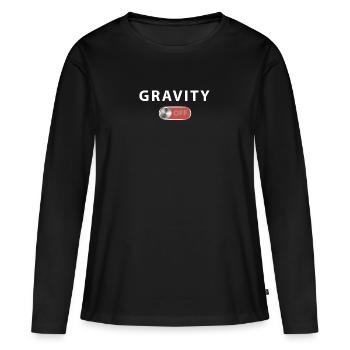 Gravity 2 - T-shirt manches longues Premium bio Femme - noir - Devant - Julia (174cm)