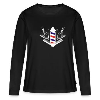 Barber razor t-shirt gift - Women's Premium Organic Long Sleeve Shirt - black - Front - Julia (174cm)