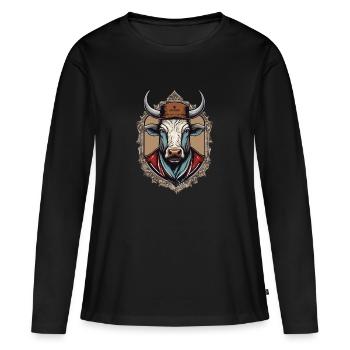 Bull Rider, huit secondes de gloire - T-shirt manches longues Premium bio Femme - noir - Devant - Julia (174cm)