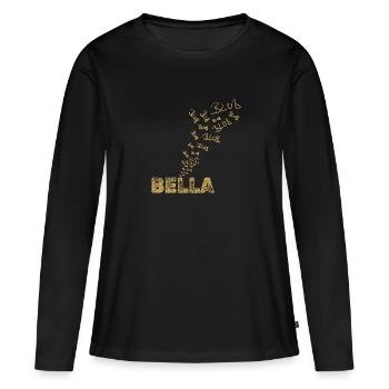 Bella en bateau - T-shirt manches longues Premium bio Femme - noir - Devant - Julia (174cm)