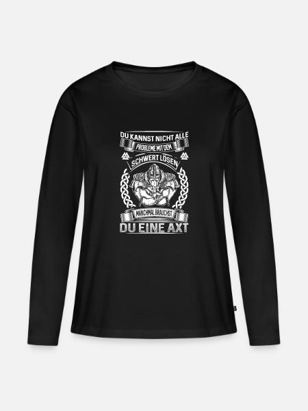 Du kannst nicht alle ... - Frauen Premium Bio Langarmshirt - Schwarz