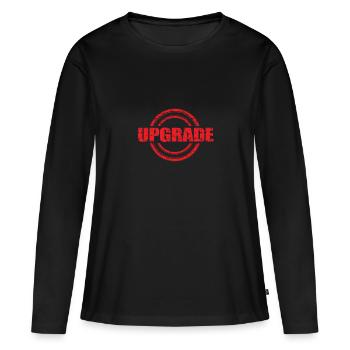 améliorer - T-shirt manches longues Premium bio Femme - noir - Devant - Julia (174cm)