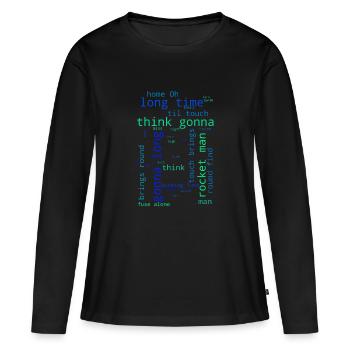 Rocket Man - Frauen Premium Bio Langarmshirt - Schwarz - Vorne - Julia (174cm)