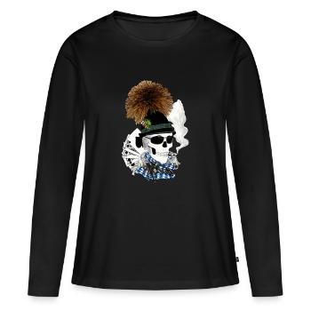 Crâne de Bayern - T-shirt manches longues Premium bio Femme - noir - Devant - Julia (174cm)