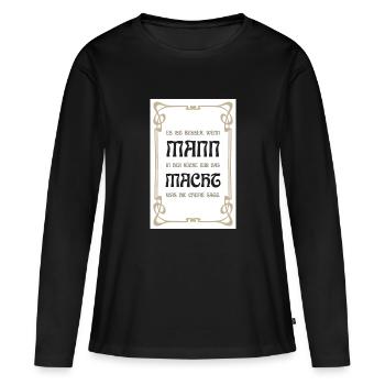 Ein Poster für die Küche - Frauen Premium Bio Langarmshirt - Schwarz - Vorne - Julia (174cm)
