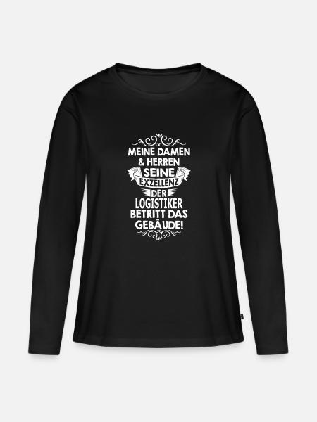 logistiker - Frauen Premium Bio Langarmshirt - Schwarz