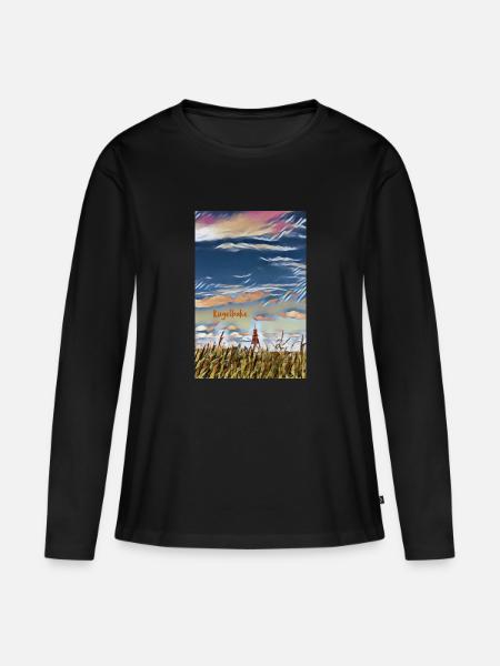 Kugelbake - Frauen Premium Bio Langarmshirt - Schwarz
