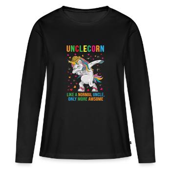 UNCLECORN Pretty Cute Fantasy Cadeau - T-shirt manches longues Premium bio Femme - noir - Devant - Julia (174cm)