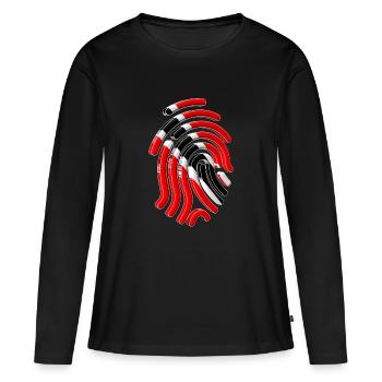 Trinidad Flagprint - Women's Premium Organic Long Sleeve Shirt - black - Front - Julia (174cm)